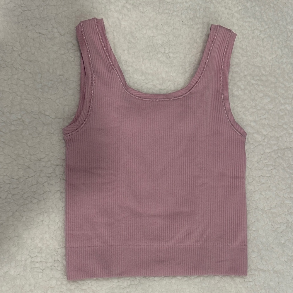 Athleta Girls- Ribbed Tank Top - Pink, NWOT